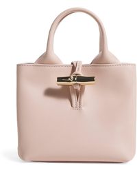 Longchamp - Extra Small Leather Le Roseau Top-Handle Bag - Lyst