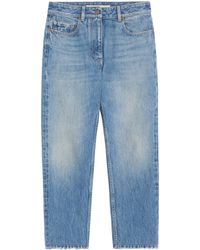 Valentino - Cropped Straight Jeans - Lyst