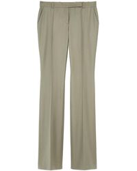 McQueen - Wool Bootcut Trousers - Lyst
