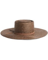 Eleventy - Straw Woven Hat - Lyst