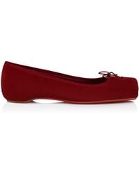 Christian Louboutin - Cassia Nodo Suede Ballet Flats - Lyst