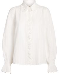ME+EM - Cotton Voile Embroidered Blouse - Lyst