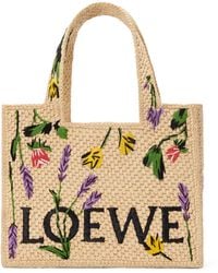 Loewe - X Paula's Ibiza Raffia Font Tote Bag - Lyst