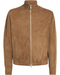 Jacob Cohen - Suede Zip-Up Jacket - Lyst