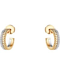 Boucheron - Mixed Gold And Diamond Quatre Hoop Earrings - Lyst