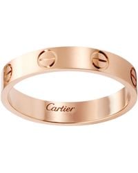 Cartier - Rose Gold Love Wedding Band - Lyst