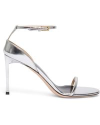 Tom Ford - Metallic Leather Heeled Sandals - Lyst