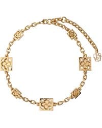 Burberry - Gold-plated Rose Necklace - Lyst