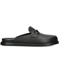 Ferragamo - Leather Gancini Mules - Lyst