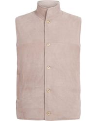 N.Peal Cashmere - Reversible Organic Cashmere-Suede Gilet - Lyst