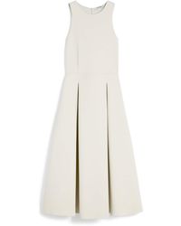 Max Mara - Cotton-Blend Pleated Midi Dress - Lyst