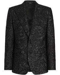 Dolce & Gabbana - Jacquard Single-Breasted Blazer - Lyst