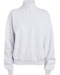 Skims - Cotton-blend Half-zip Sweatshirt - Lyst
