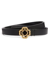 Maje - Leather Logo Thin Belt - Lyst