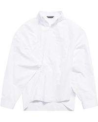 Balenciaga - Cotton Wrap Shirt - Lyst