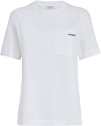 Brunello Cucinelli - Cotton Monili-Trim T-Shirt - Lyst