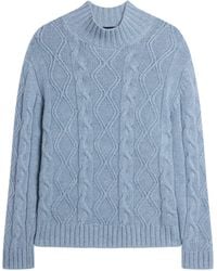 dunhill - Cashmere-Blend Aran Cable-Knit Sweater - Lyst