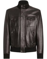Dolce & Gabbana - Lambskin Bomber Jacket - Lyst