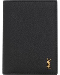 Saint Laurent - Leather Cassandre Bifold Wallet - Lyst