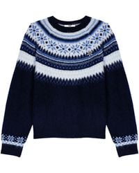 Maje - Wool Fair Isle Sweater - Lyst