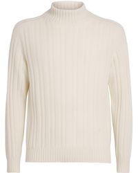 Isaia - Cashmere Rib Mock-Neck Sweater - Lyst