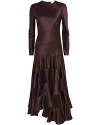 slim fit dress slacks Tory Burch Women's Printed Silk Dress  Saint Bernard