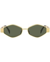 Celine - Metal Triomphe Geometric Sunglasses - Lyst