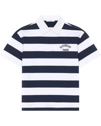 Givenchy - Cotton Stripe Embroidered Logo Polo Shirt - Lyst