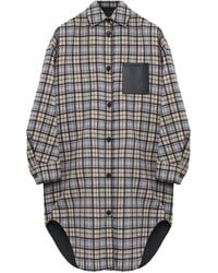 Loewe - Wool-Cashmere Check Coat - Lyst