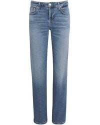 7 For All Mankind - Calie High-Rise Straight Jeans - Lyst