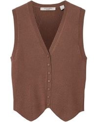 AllSaints - Cruz Rib Knit Waistcoat - Lyst