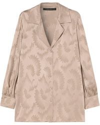 Marina Rinaldi - Satin Textured Faraone Shirt - Lyst
