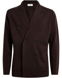 Lardini - Virgin Wool Double-Breasted Cardigan - Lyst