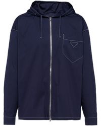 Prada - Contrast-stitch Hooded Jacket - Lyst