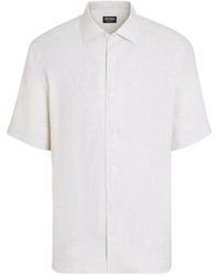 Zegna - Linen Short-sleeve Shirt - Lyst
