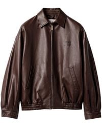 Miu Miu - Nappa Leather Jacket - Lyst