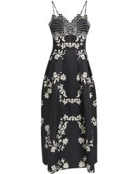 Claudie Pierlot - Embroidered Floral Midi Dress - Lyst