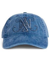 MAX&Co. - Denim Embroidered Monogram Baseball Cap - Lyst