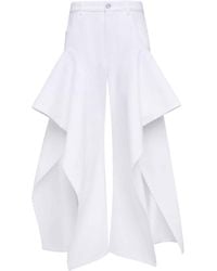 Alaïa - Ruffled Split Jeans - Lyst