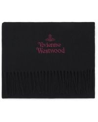 Vivienne Westwood - Wool Embroidered Logo Scarf - Lyst