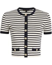 Maje - Cotton-Blend Striped Top - Lyst