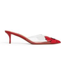 Alaïa - Leather Bloom Mules 55 - Lyst