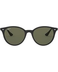 Ray-Ban - Rb4305 Round Sunglasses, Black, 53 Mm - Lyst
