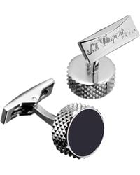 ST Dupont - Palladium Round Cufflinks - Lyst