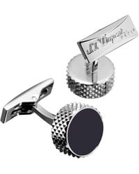 ST Dupont - Palladium Round Cufflinks - Lyst