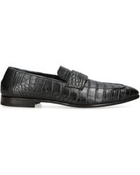 Zegna - Crocodile Leather L'asola Loafers - Lyst