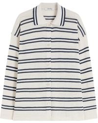 Max Mara - Linen Stripe Cardigan - Lyst