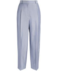Sandro Wool Navam Trousers in Blue | Lyst