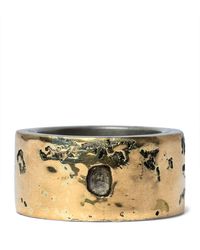 Parts Of 4 - Gold-plated Sterling Silver And Diamond Sistema Ring - Lyst