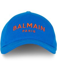 Balmain - Cotton Embroidered Logo Baseball Cap - Lyst
